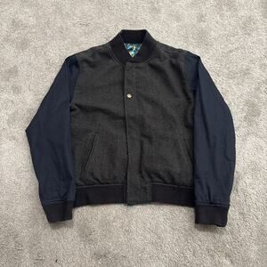 DESCENDANT OF THIEVES Men's Size Large Blue Reversible Bomber Jacket